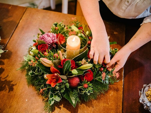 Floral Workshops - Christmas Table Wreaths