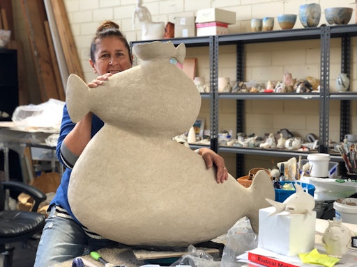 Hand building a big pot