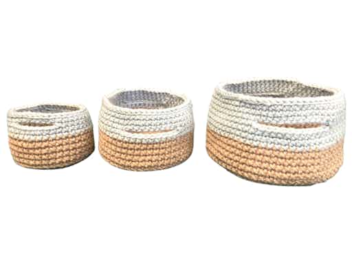 Crochet Course: Make a Basket Set