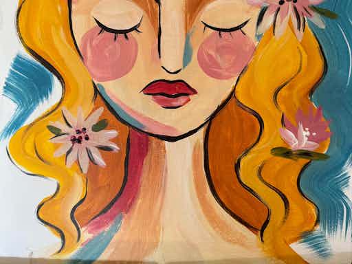 Paint & Sip NORTHCOTE - Flower Girl