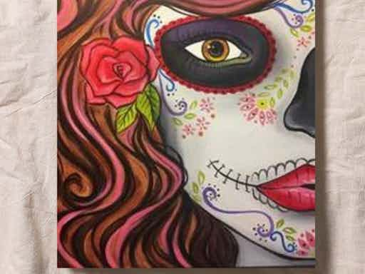 Paint a Sugar Skull on Canvas