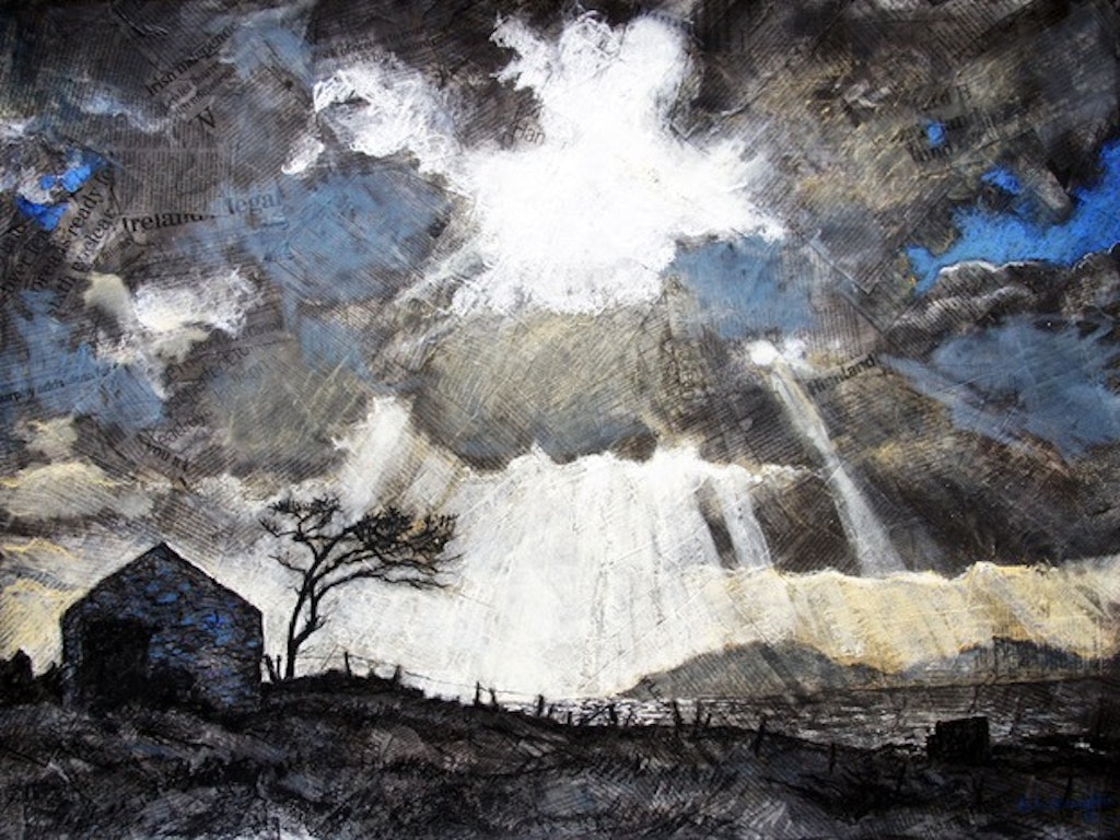 MIXED MEDIA COLLAGE ON PAPER