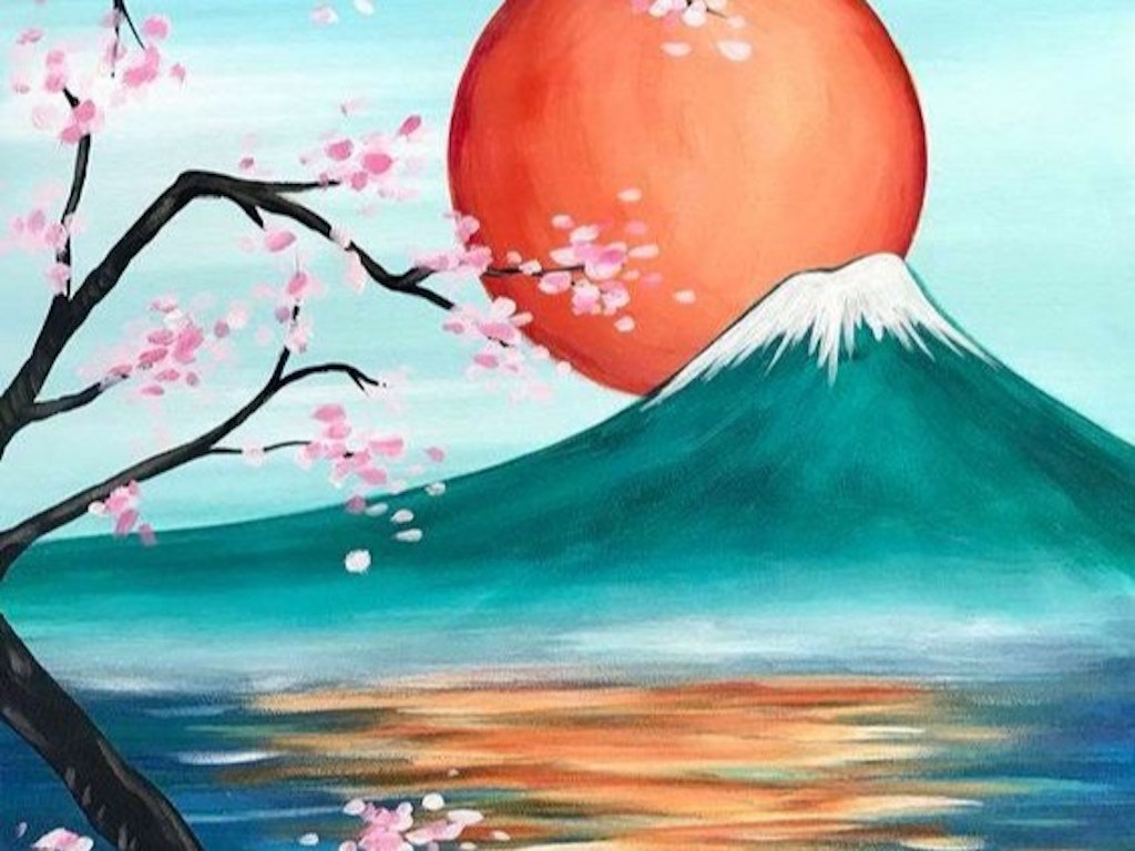 Paint & Sip @ Studio - Mount Fuji