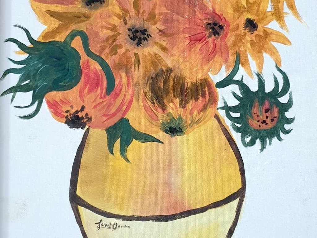 Paint & Sip Northcote Studio - Van Gough's vase