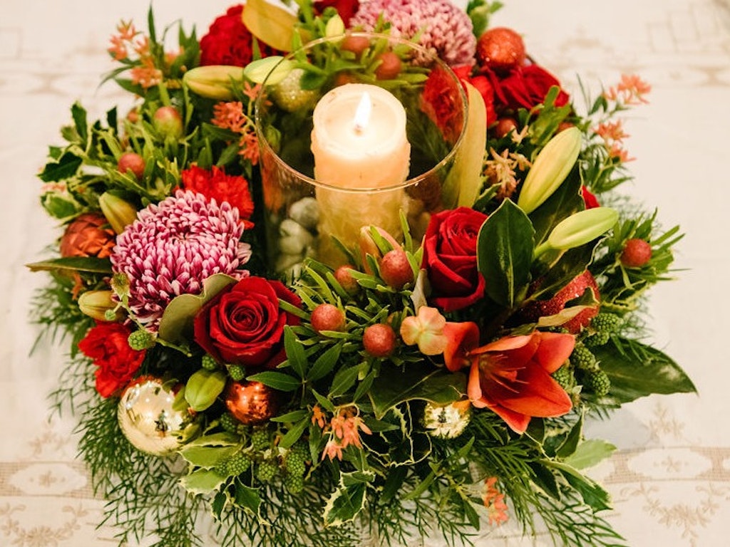 Floral Workshops - Christmas Table Wreaths