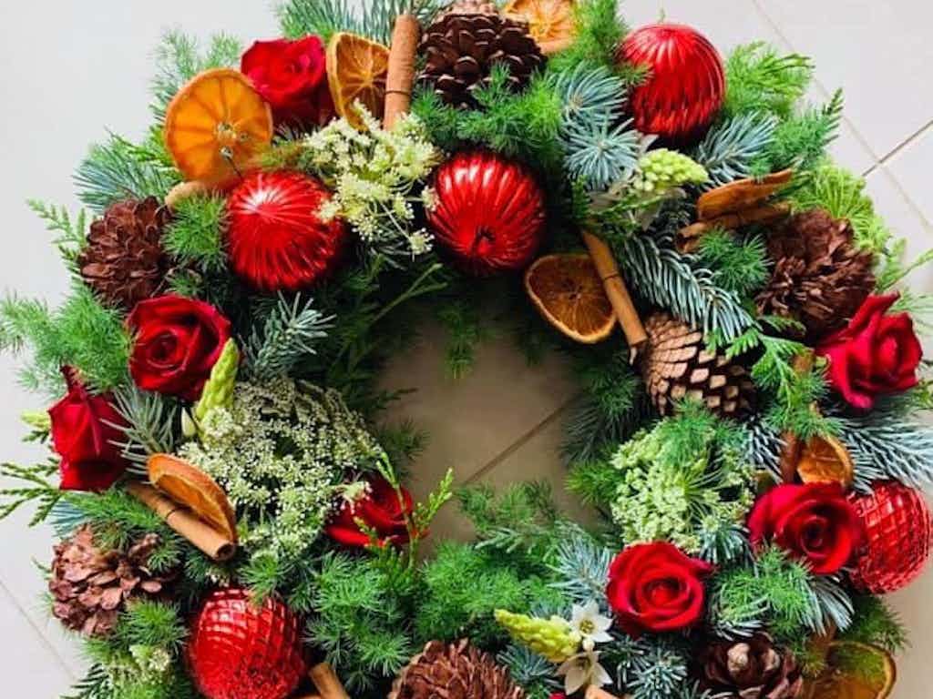 Christmas Wreath Floristry Workshop Mornington