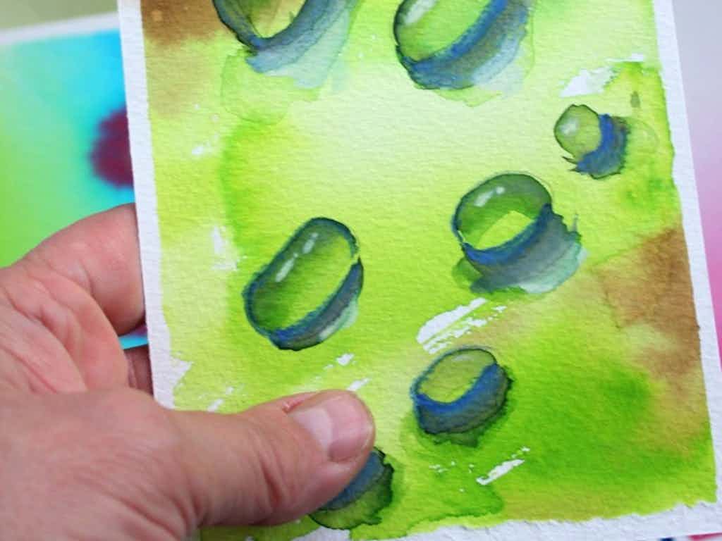 Watercolour Painting 101: Paint Droplets I Classbunny