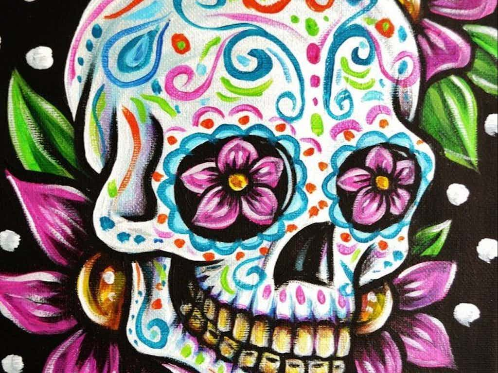 Paint & Sip @ Northcote Studio  -Sugar Skull