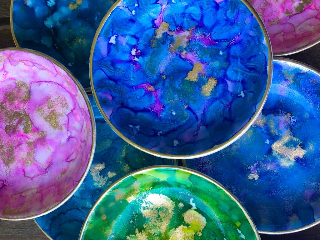 inky dish multiple colours