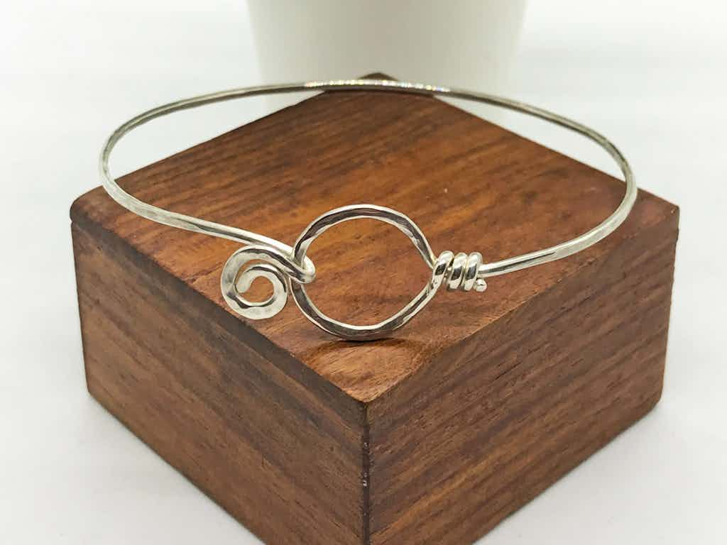 Simple Silver Wrap Bangle