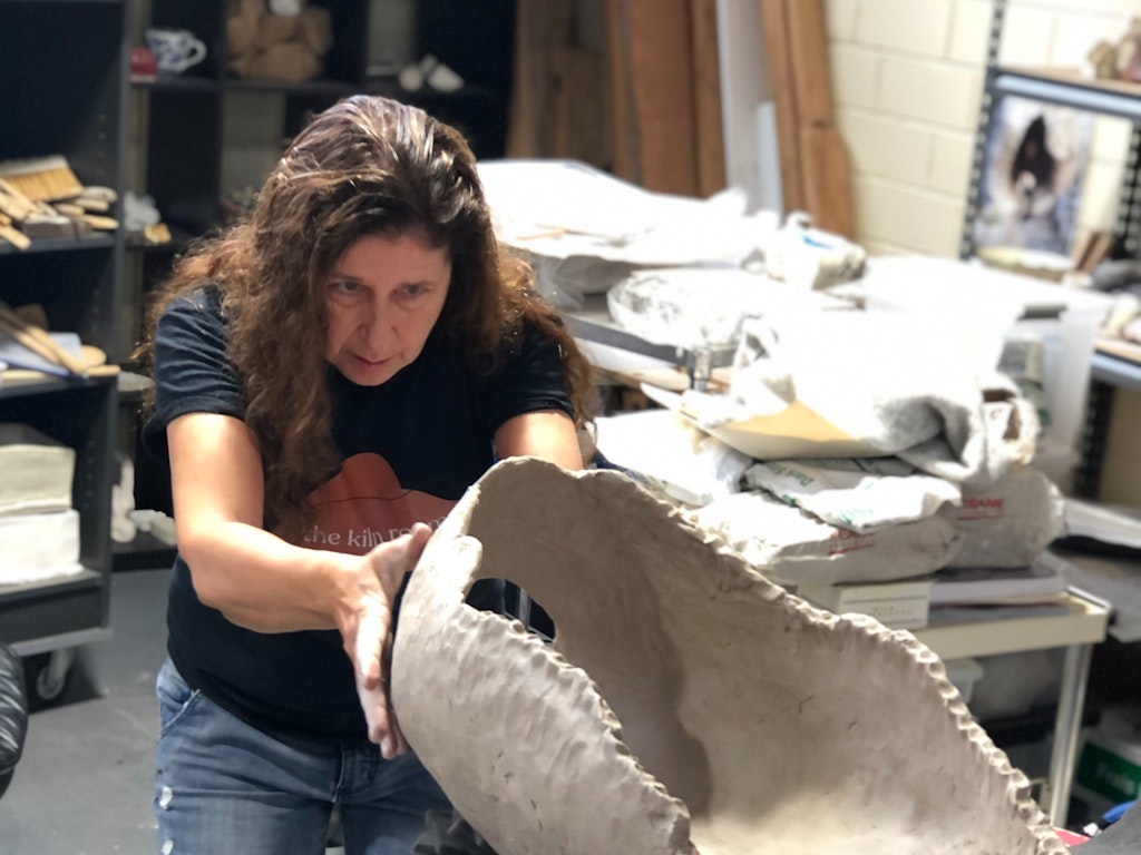 Hand building a big pot