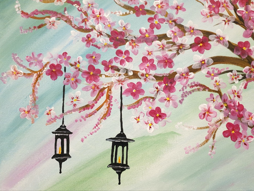 Paint & Sip Ascot Vale - Cherry Blossom