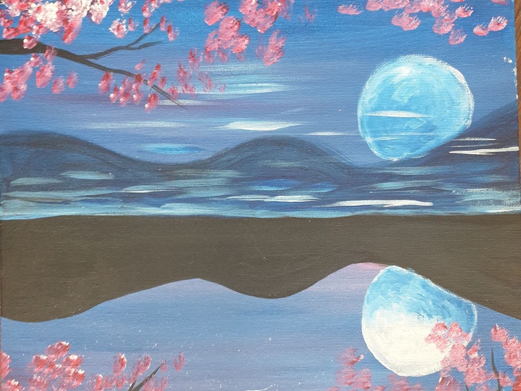 Family Paint day Ascot Vale - Cherry Blossom Night