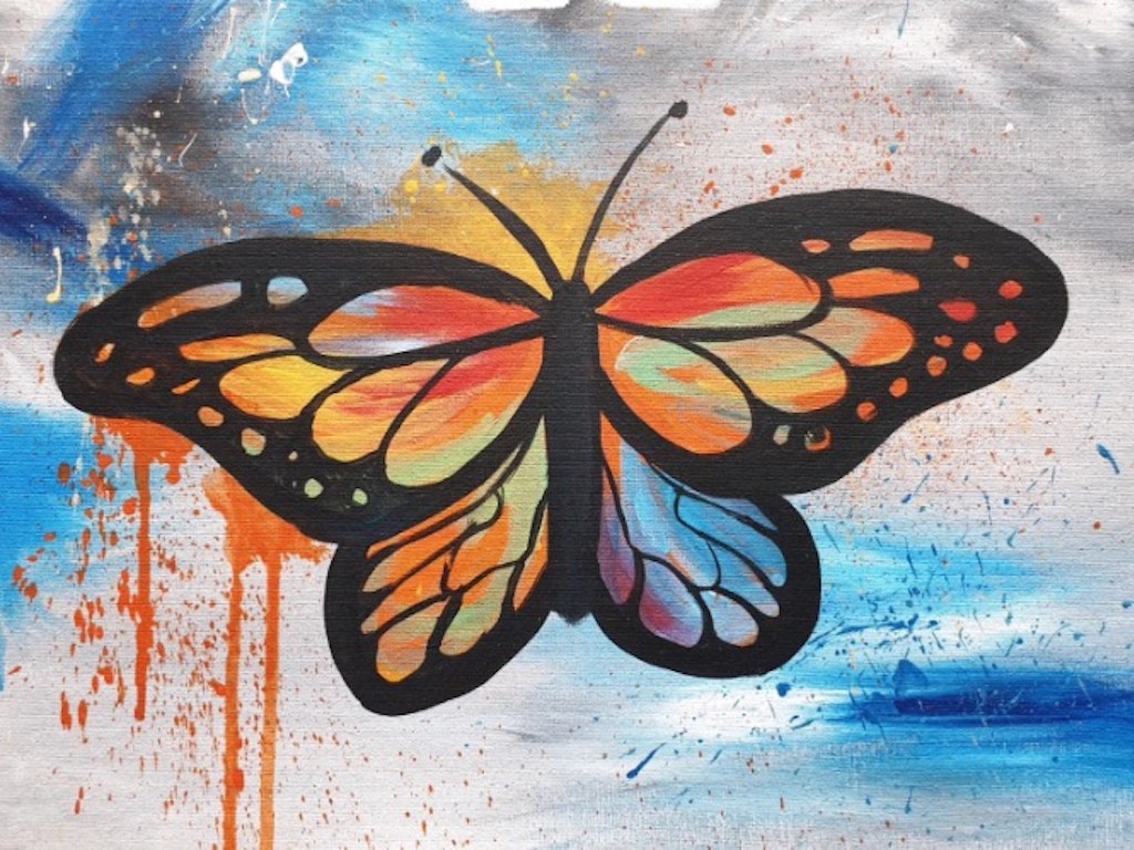 School Holidays Paint Class (Northcote) Butterfly
