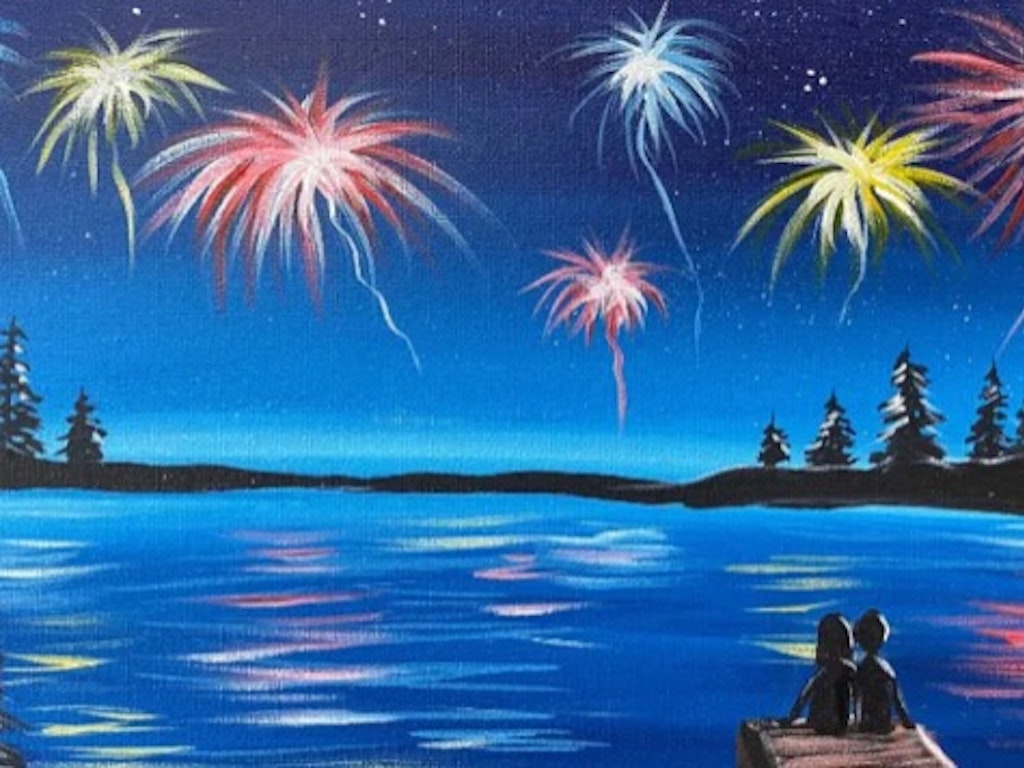 School Holiday's painting classes - Fireworks