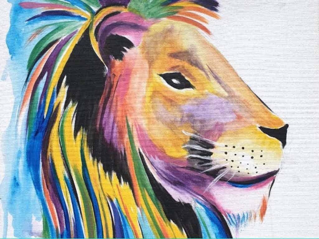 Paint & Sip at Northcote - rainbow lion