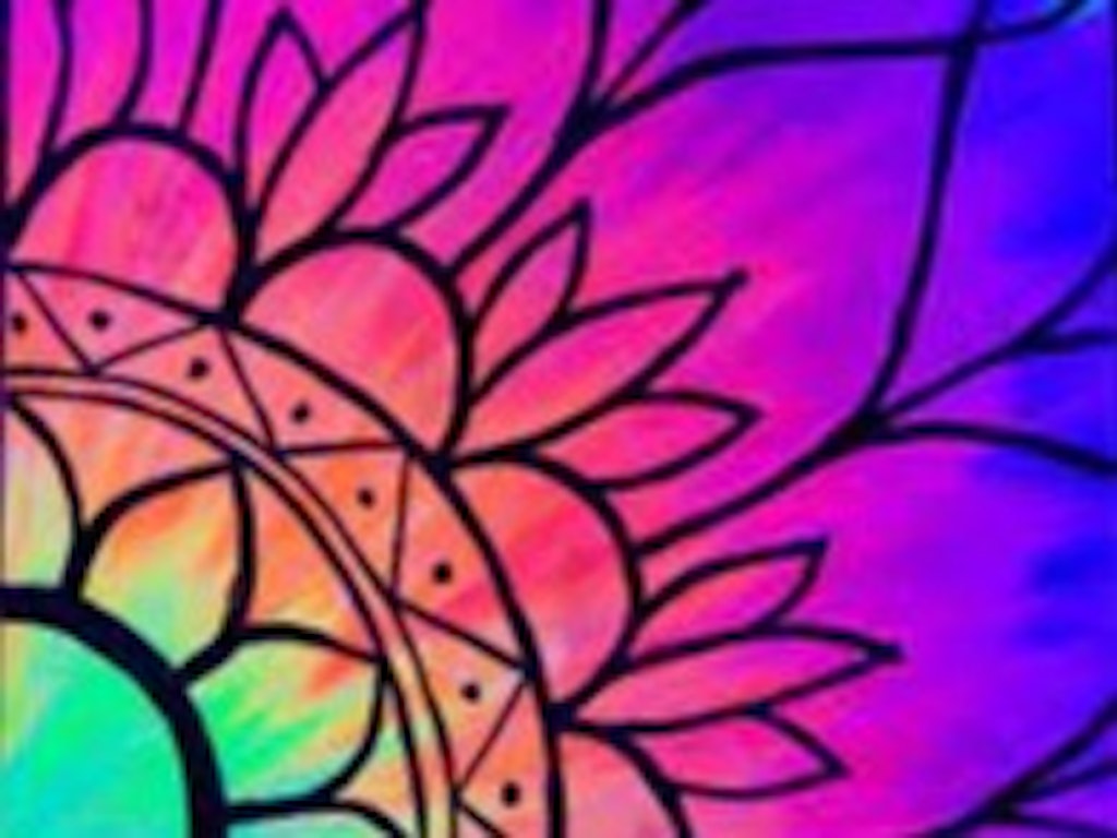 Glow in the Dark Mandala Painting Holiday Program