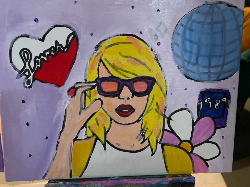 Taylor Swift inspired painting (School Holidays)