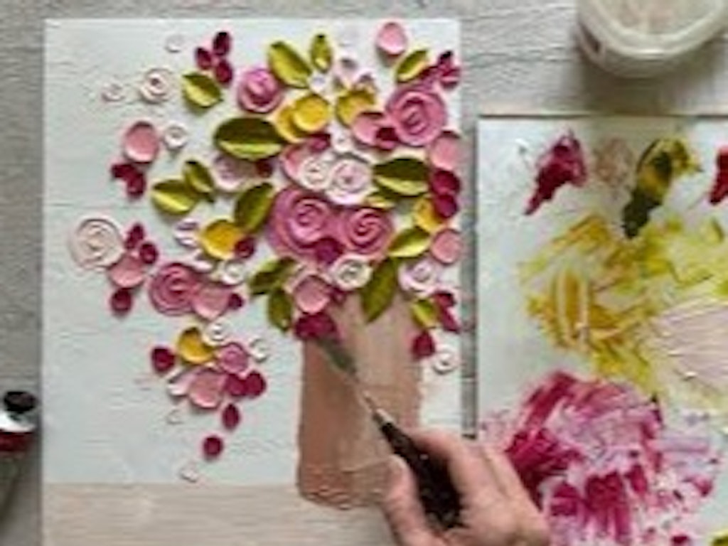 Textured Flower Painting Art (School Holiday)