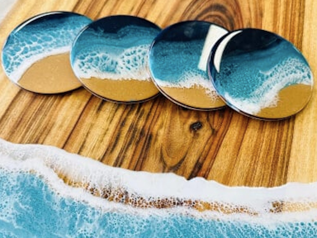 Resin Art Workshop | Create Cheese/Tapas Board & Coasters