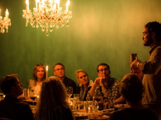 The dinner that starts conversations about the end. Photo Credit: Huff Post